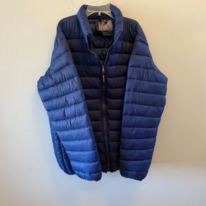 Jacksons Hole Puffer Jacket Navy Blue Full Zip Lightweight Men's 2XL